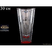 Ваза для цветов Okinawa Crystalite Bohemia красная 30 см