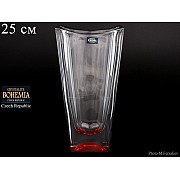 Ваза для цветов Okinawa Crystalite Bohemia красная 25 см