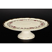 Тарелка для торта на ножке Анжелика Слоновая кость Амадеус MZ