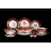Столовый сервиз Красная Мадонна Royal Czech Porcelain на 6 персон