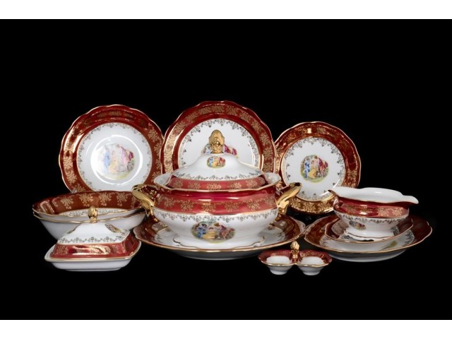 Столовый сервиз Красная Мадонна Royal Czech Porcelain на 6 персон