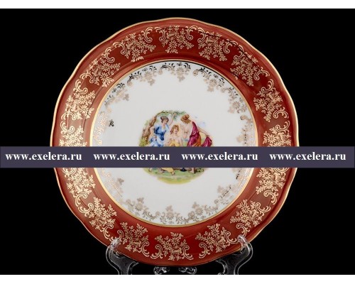 Набор тарелок 19 см Красная Мадонна Royal Czech Porcelain 6 шт