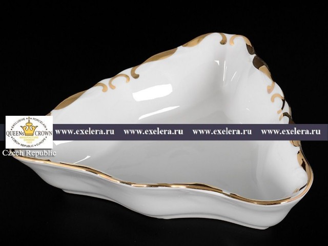 Салатник 22 см Золотая полоса Корона Queens Crown