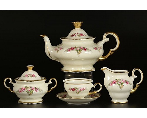 Чайный сервиз Анжелика Слоновая кость MZ на 6 персон