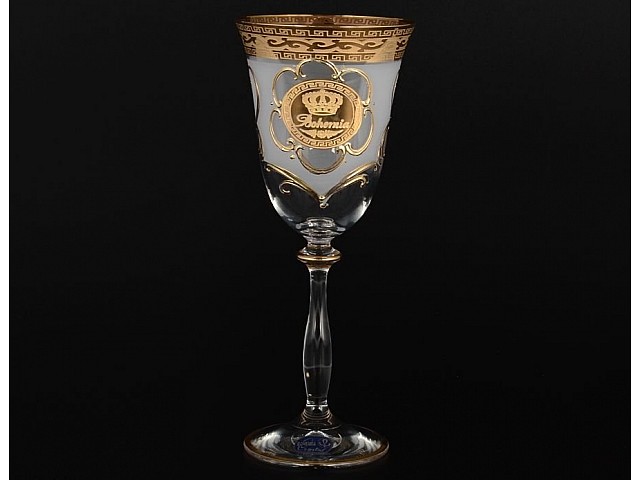 Набор бокалов для вина 250 мл Анжела Версаче Богемия R-G фон Bohemia Crystal