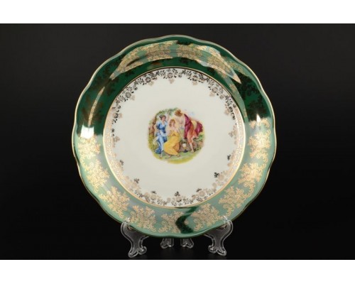 Набор тарелок 21 см Зеленая Мадонна Royal Czech Porcelain