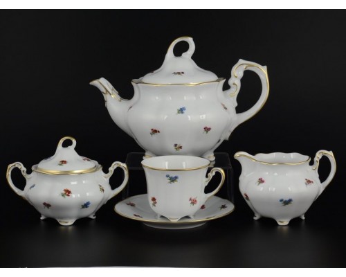 Чайный сервиз Болеро Мелкие цветы Royal Czech Porcelain на 6 персон