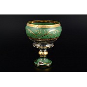 Конфетница 16 см Зеленая Star Crystal 23675