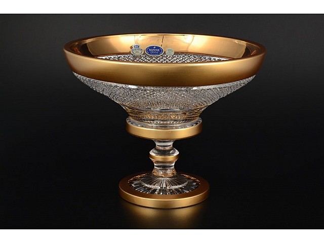 Фруктовница Фелиция Золото Sonne Crystal 25 см