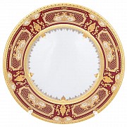 Набор тарелок Falkenporzellan Donna bordeaux gold 28 см