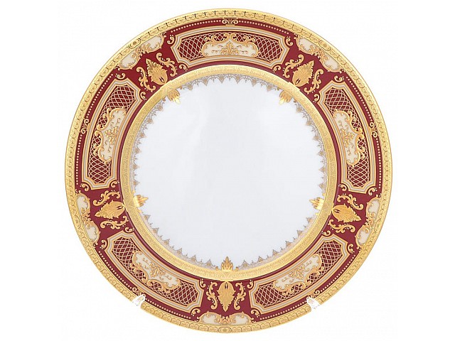 Набор тарелок Falkenporzellan Donna bordeaux gold 28 см