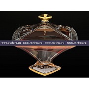 Конфетница с крышкой Quadro E-S Bohemia Crystal 22 см