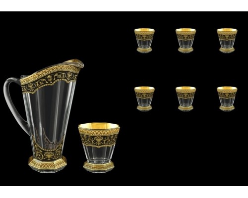 Набор графин и стаканы Astra Gold 7 черный предметов