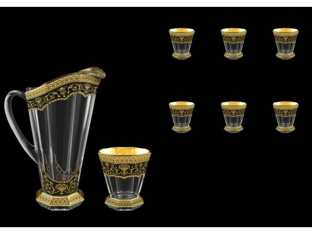 Набор графин и стаканы Astra Gold 7 черный предметов