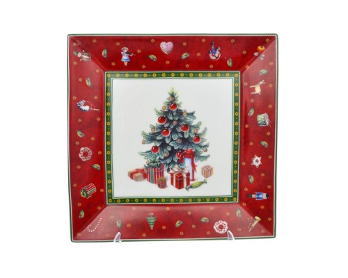 Блюдо квадратное Repast Christmas world Bordo 22 см Блюдо квадратное Repast Christmas world Bordo 22 см