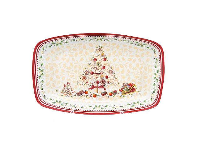 Блюдо овальное Repast Christmas world Multi 30*19 см