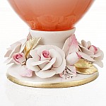 Ваза для цветов White Cristal розовая широкая 40 см