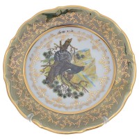 Набор тарелок Repast Охота зеленая Мария-тереза S-P 19 см