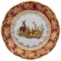 Набор тарелок Repast Охота красная Мария-тереза R-L 17 см
