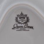 Блюдо квадратное на ножке Queen's Crown Мадонна перламутр 30*25 см