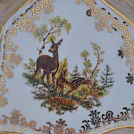 Салатник треугольный 19 см Queen's Crown Охота Бежевая