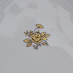Салатник тройугольник Queen's Crown Золотая роза 19 см
