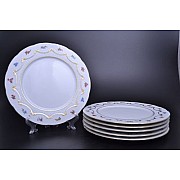 Набор тарелок 27 см Venezie Blumen Polirgold Бавария 6 шт