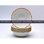 Набор салатников 19 см Анжелика Отводка золото MZ 6 шт