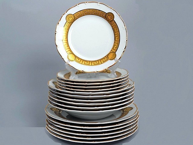 Набор тарелок Магнолия Медуза Горгона MZ на 6 персон 18 шт