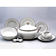 Столовый сервиз Анжелика Отводка платина MZ на 6 персон 27 предметов