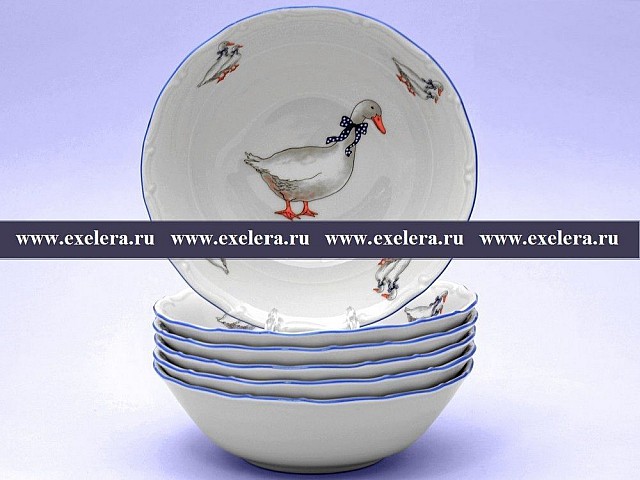 Набор салатников 19 см Офелия Гуси MZ 6 шт