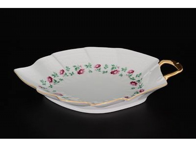 Салатник Лепесток 24 см Офелия Плетистая роза Лагуна Отводка золото MZ