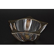 Конфетница Bohemia 30,5 см Йоко Голд Блэк N-G