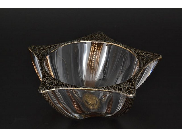 Конфетница Bohemia 30,5 см Йоко Голд Блэк N-G