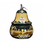 Конфетница с крышкой 15 см Bohemia Лепка Зеленая E-V