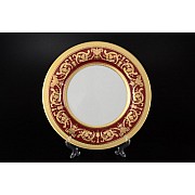 Набор тарелок 27 см Falkenporzellan Imperial Bordeaux Gold 6 шт