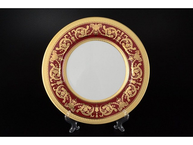 Набор тарелок 27 см Falkenporzellan Imperial Bordeaux Gold 6 шт