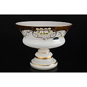 Конфетница 24 см Лепка Белая B-P Bohemia Crystal