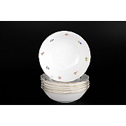 Набор салатников 16 см Офелия Мелкие цветы отводка золото MZ 6 шт