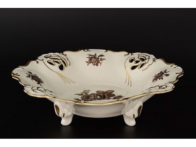 Фруктовница (Барбарина) 32 см Анжелика Слоновая кость Роза MZ