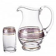 Набор для воды с высокими стаканами 7 предметов Идеал Панто V-D Bohemia Crystal