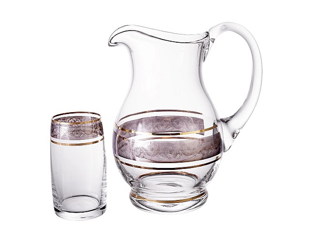 Набор для воды с высокими стаканами 7 предметов Идеал Панто V-D Bohemia Crystal
