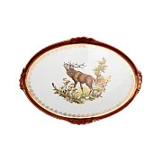 Блюдо Охота красная Queens Crown овальное 37 см