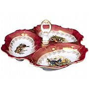 Менажница 24см 3-я Охота красная Корона Queens Crown