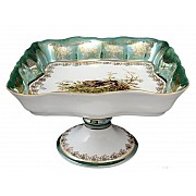 Салатник квадратный Охота зеленая Корона Queens Crown 23 см