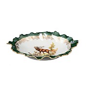 Салатник круглый 17 см Охота зеленая Корона Queens Crown