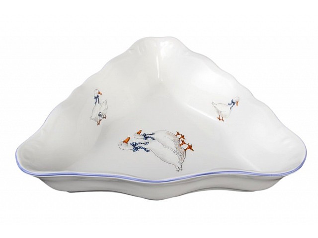 Салатник треугольный Гуси Корона Queens Crown 19 см