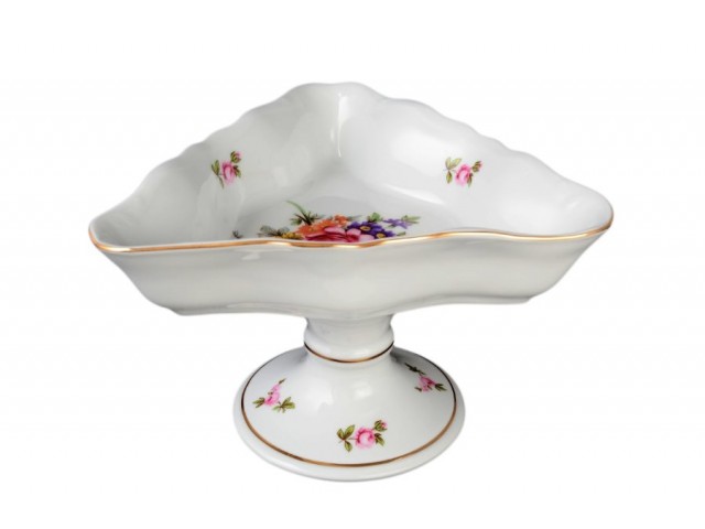 Салатник треугольный 19 см на ножке Полевой цветок Корона Queens Crown