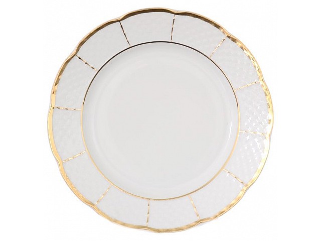 Набор тарелок Менуэт Отводка золото Thun 17 см 6 шт
