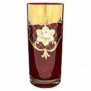 Набор стаканов для воды 300 мл Bohemia Crystal Лепка Красная U-R 6 шт